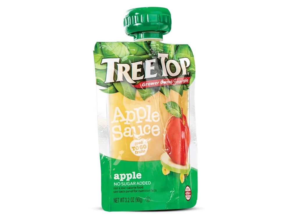 A pouch of Tree Top Applesauce served at Arby's.