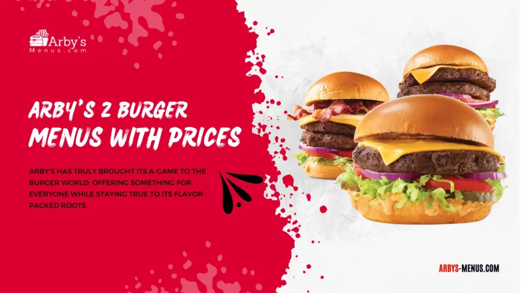 Arbys Burger Menu with prices